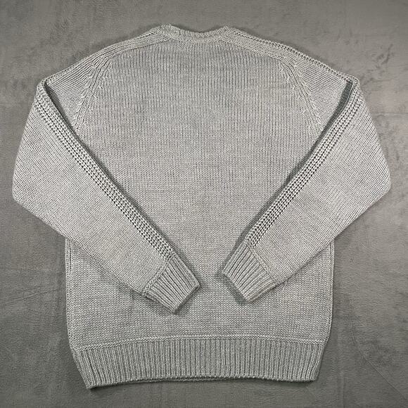 PG Field Sweater Gray Mens XL Knit Cable Crewneck Cotton Outdoor Casual - Picture 9 of 9